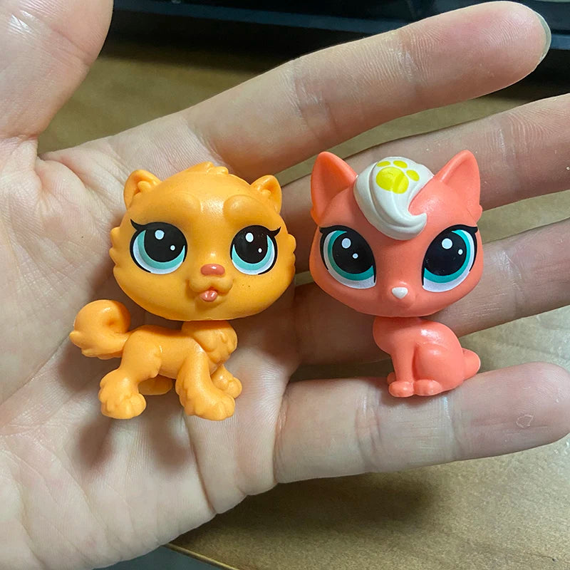 Buy 5 Get 2 Gifts 4-5 cm Loose Old Pet Shop Toys Cat Puppy Kitten Figure Mini Toy Figures Classic Little Pet Toys