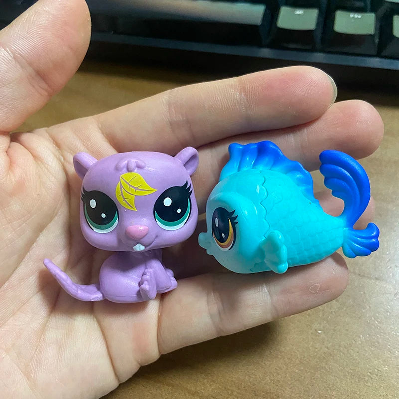 Buy 5 Get 2 Gifts 4-5 cm Loose Old Pet Shop Toys Cat Puppy Kitten Figure Mini Toy Figures Classic Little Pet Toys