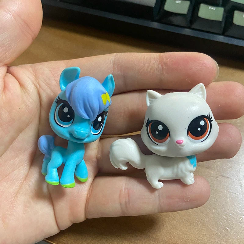 Buy 5 Get 2 Gifts 4-5 cm Loose Old Pet Shop Toys Cat Puppy Kitten Figure Mini Toy Figures Classic Little Pet Toys