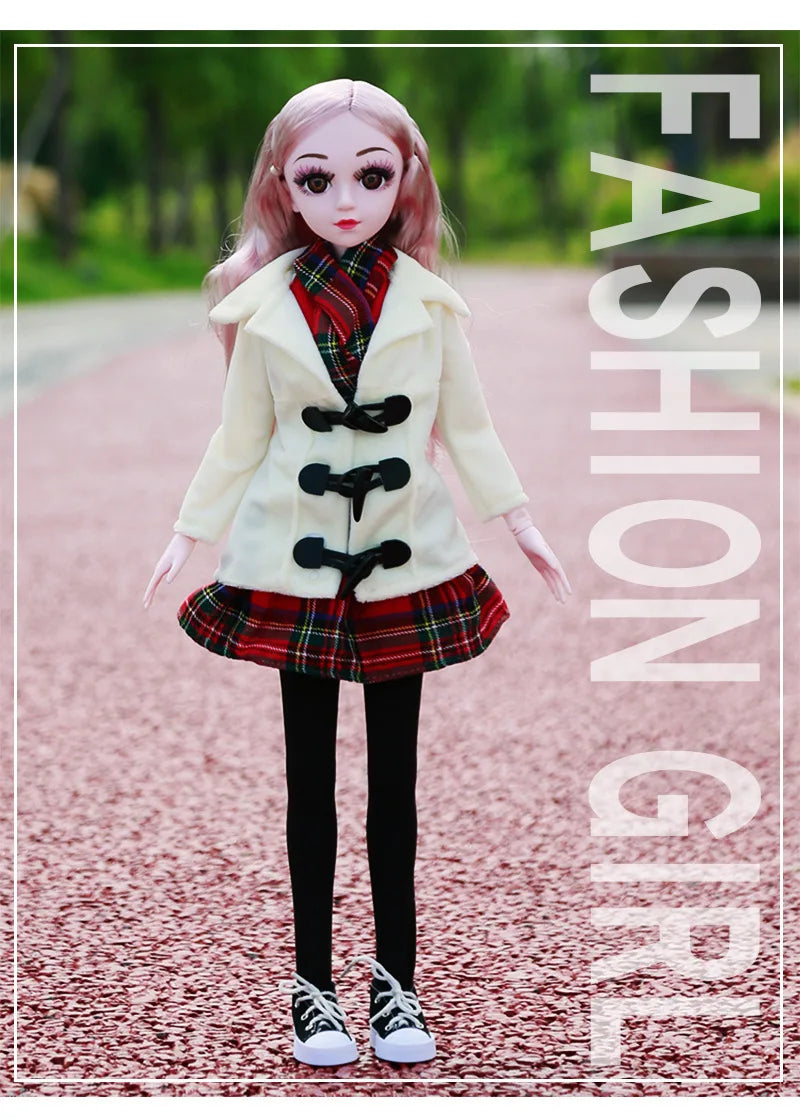 Fashion 1/3 Bjd Doll Dress Casual Handmade Clothes Outfits, Cosplay Clothing ,Overcoat Dress Up Suit For 60cm Yosd Bjd Dolls