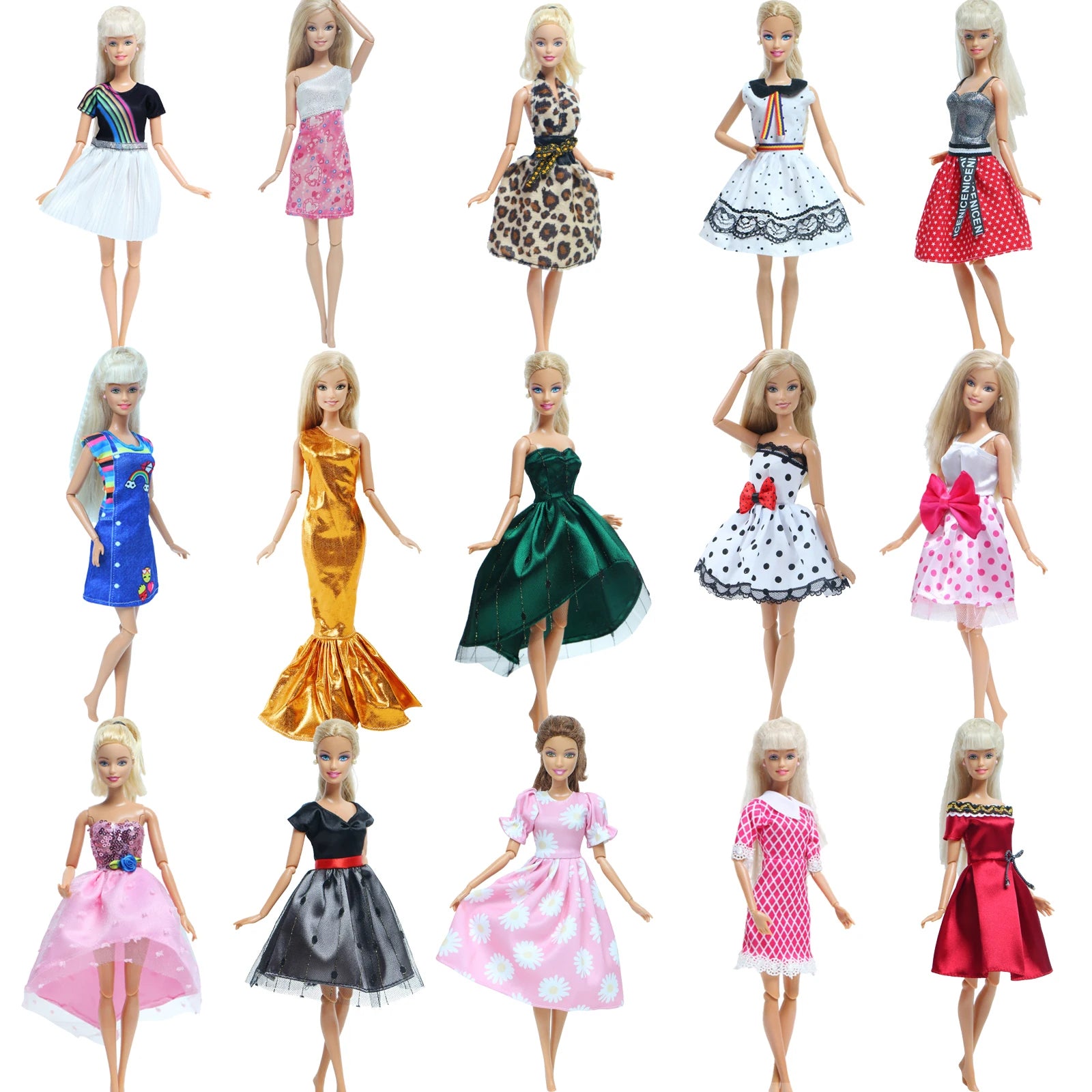 Handmade Fashion Doll Dress Princess Doll Mini Gown Party Daily Wear Clothes For Ba Doll Bie Accessories Girl Kids Baby Toys