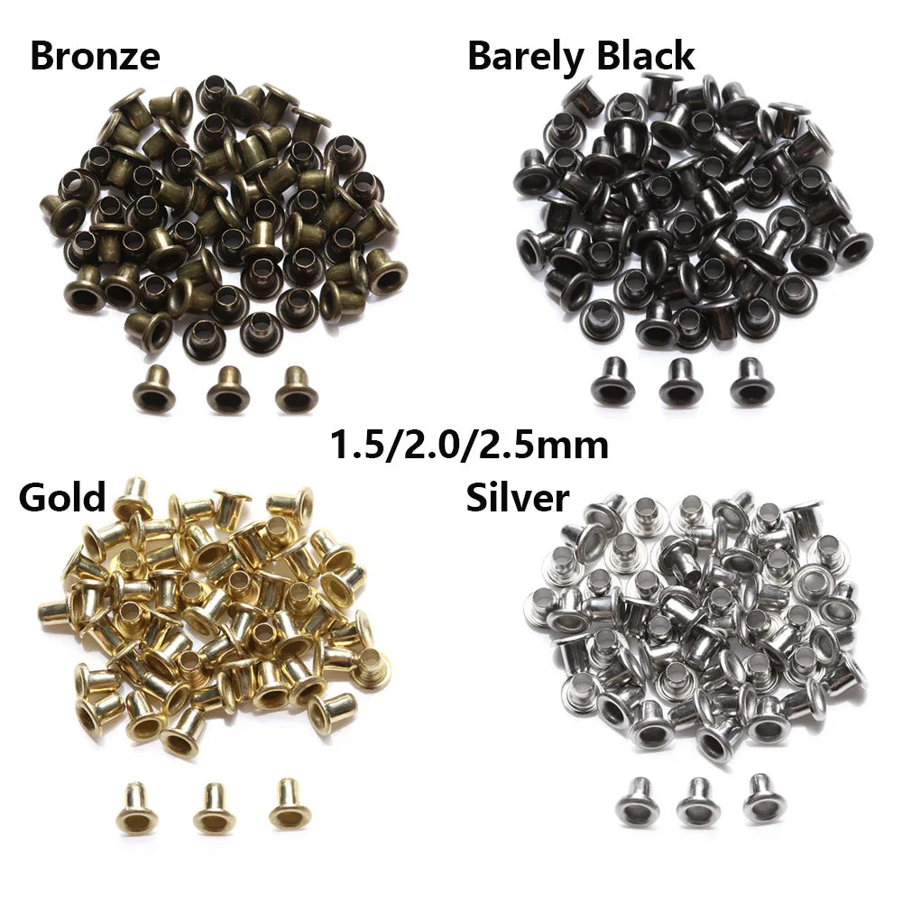 100Pcs Mini Eyelet Buttons Metal Buckle Snap Buttons for DIY Doll Belt Buckles Handmade Bag Shoes Clothing Sewing Accessories