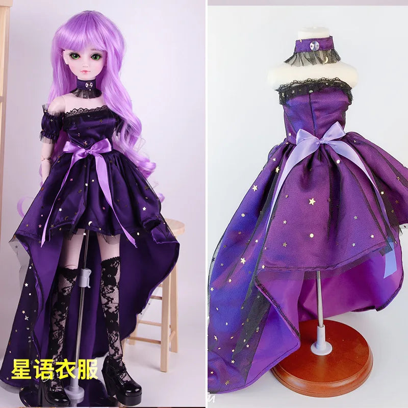 Fashion 1/3 Bjd Doll Dress Casual Handmade Clothes Outfits, Cosplay Clothing ,Overcoat Dress Up Suit For 60cm Yosd Bjd Dolls