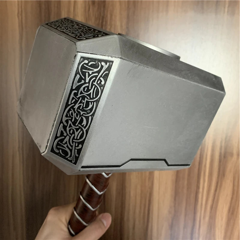 44cm Thor's Hammer Avengers Superhero Weapon Thor: Love and Thunder Hammer 1:1  Model Stormbreaker Toy Safety PU Material