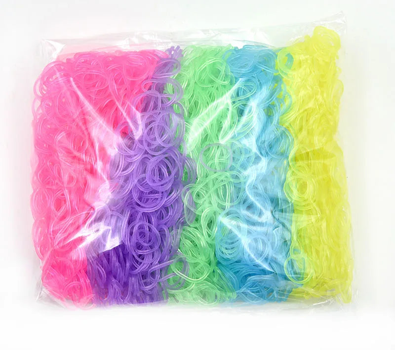 Protein Semi-permeable Jelly Color Rubber Bands Elastic  Weave loom Bands Children's Arts & Crafts, DIY Toys Bracelet