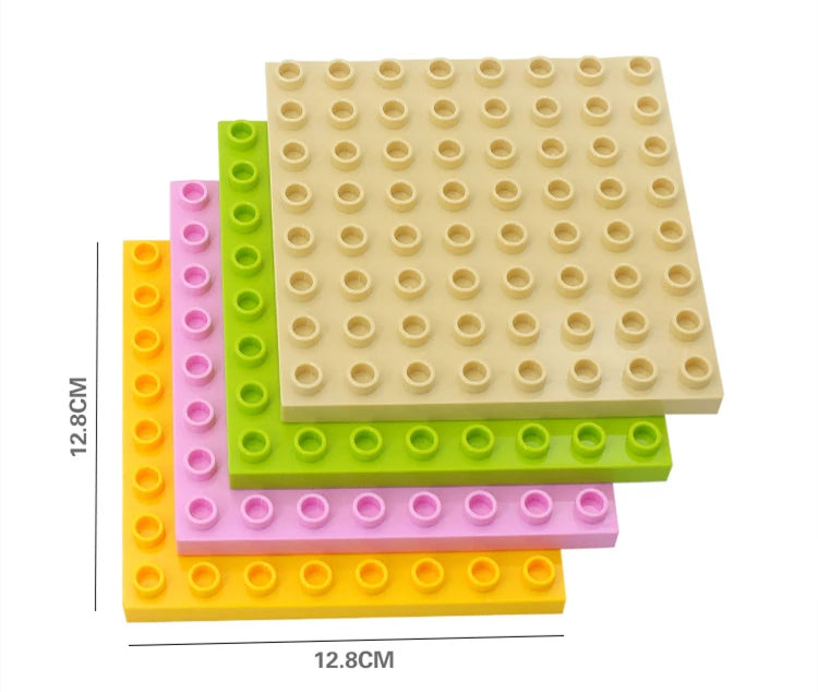 Big Size Building Blocks Double Sided Base Plate Compatible Large Bricks Plastic Educational Creative Toys for Children Kid Gift