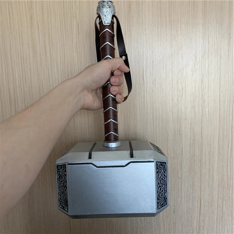 44cm Thor's Hammer Avengers Superhero Weapon Thor: Love and Thunder Hammer 1:1  Model Stormbreaker Toy Safety PU Material