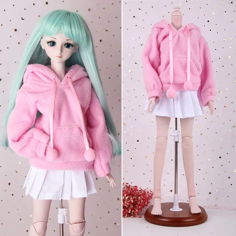 Fashion 1/3 Bjd Doll Dress Casual Handmade Clothes Outfits, Cosplay Clothing ,Overcoat Dress Up Suit For 60cm Yosd Bjd Dolls