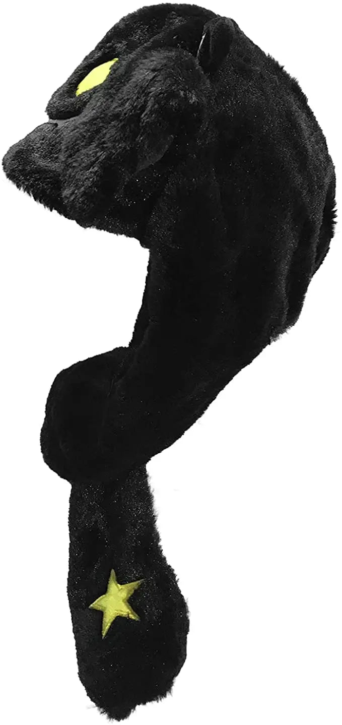 Ear Moving Jumping Hat Funny Plush Ghost Hat Unisex Earflaps Movable Ears Hat Cosplay Halloween Party Hat for Kids Boys Girls