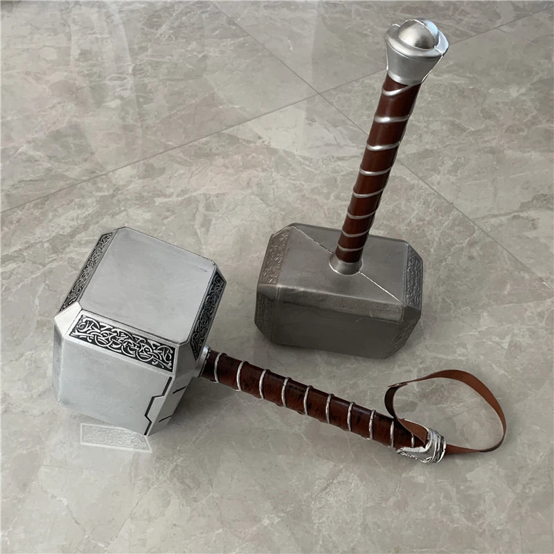 44cm Thor's Hammer Avengers Superhero Weapon Thor: Love and Thunder Hammer 1:1  Model Stormbreaker Toy Safety PU Material
