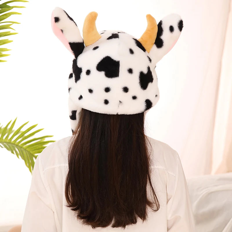 Cartoon Bunny Ear Move Hat Jumping up Toys Rabbit Girls Animal Plush Costume Cosplay Cap Kids Party for Adult Funny Anime Hat