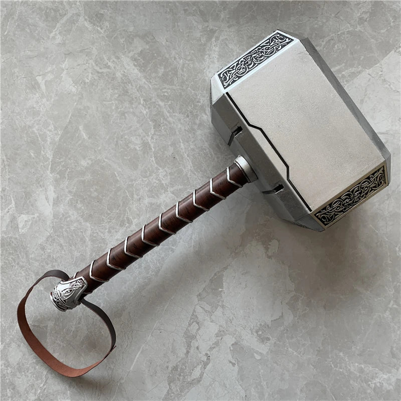 44cm Thor's Hammer Avengers Superhero Weapon Thor: Love and Thunder Hammer 1:1  Model Stormbreaker Toy Safety PU Material