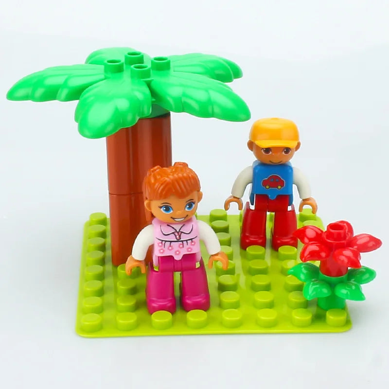 Big Size Building Blocks Double Sided Base Plate Compatible Large Bricks Plastic Educational Creative Toys for Children Kid Gift