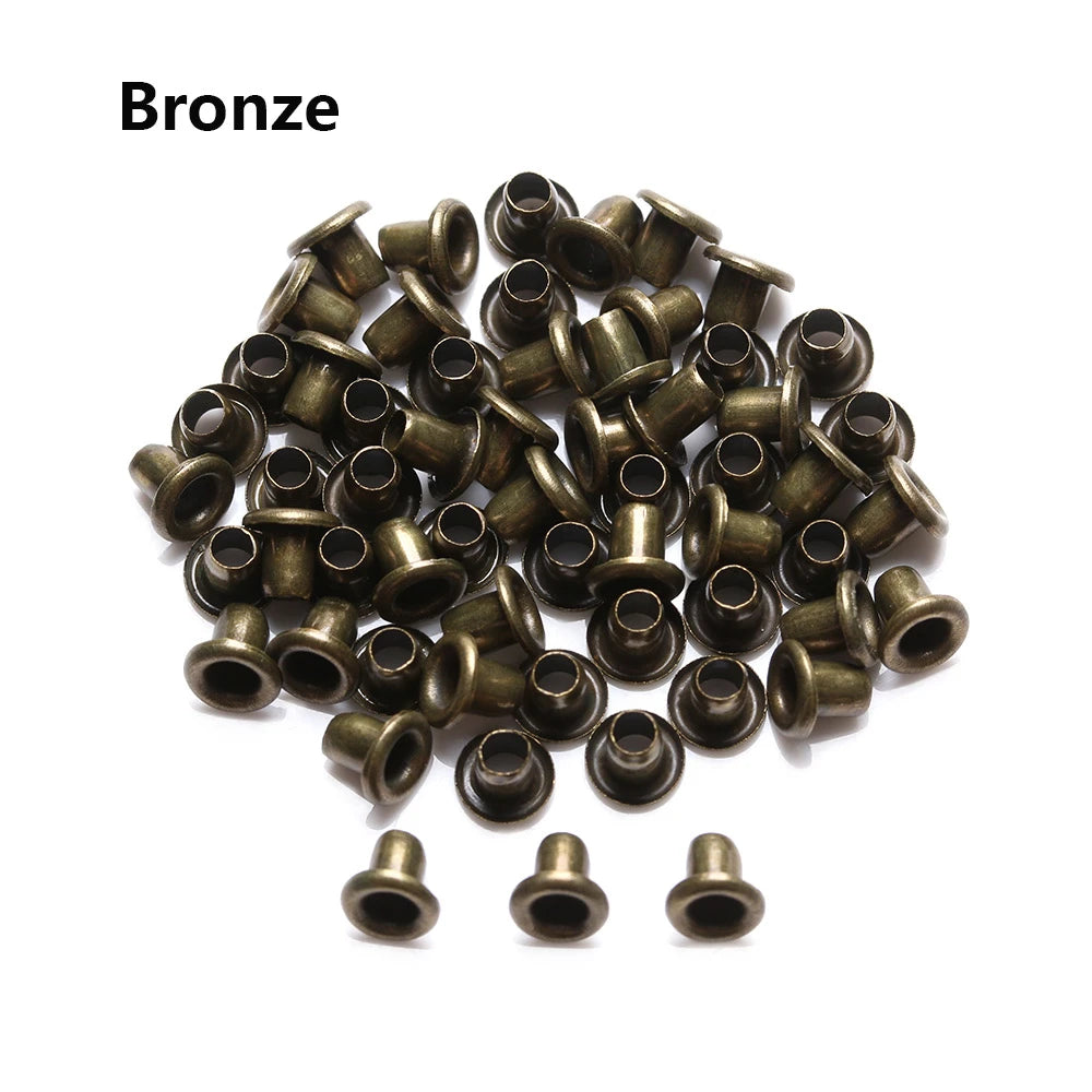 100Pcs Mini Eyelet Buttons Metal Buckle Snap Buttons for DIY Doll Belt Buckles Handmade Bag Shoes Clothing Sewing Accessories