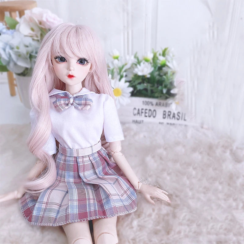 Fashion 1/3 Bjd Doll Dress Casual Handmade Clothes Outfits, Cosplay Clothing ,Overcoat Dress Up Suit For 60cm Yosd Bjd Dolls