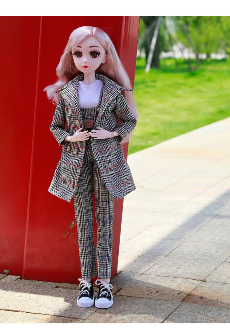 Fashion 1/3 Bjd Doll Dress Casual Handmade Clothes Outfits, Cosplay Clothing ,Overcoat Dress Up Suit For 60cm Yosd Bjd Dolls