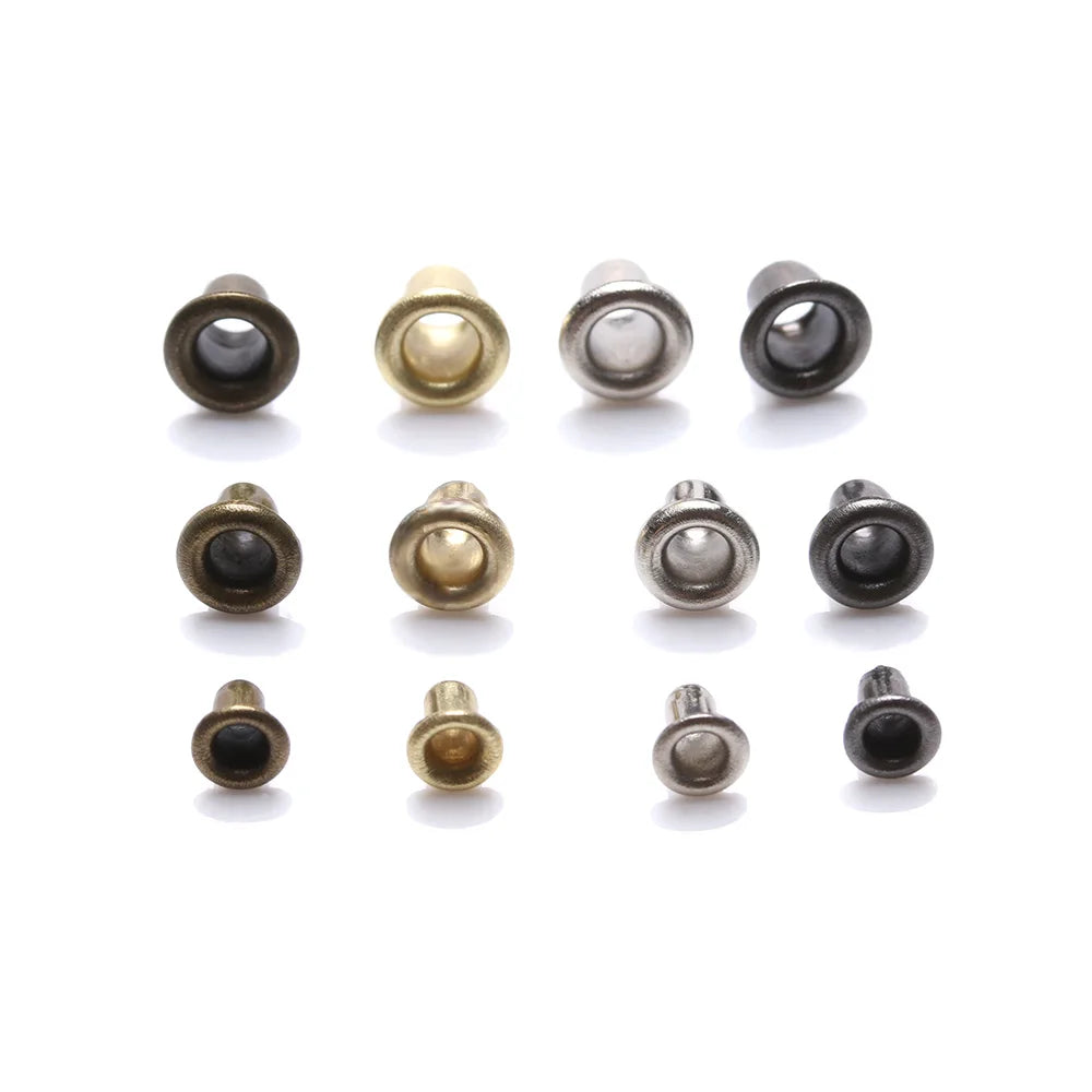 100Pcs Mini Eyelet Buttons Metal Buckle Snap Buttons for DIY Doll Belt Buckles Handmade Bag Shoes Clothing Sewing Accessories