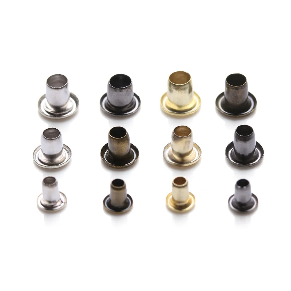 100Pcs Mini Eyelet Buttons Metal Buckle Snap Buttons for DIY Doll Belt Buckles Handmade Bag Shoes Clothing Sewing Accessories