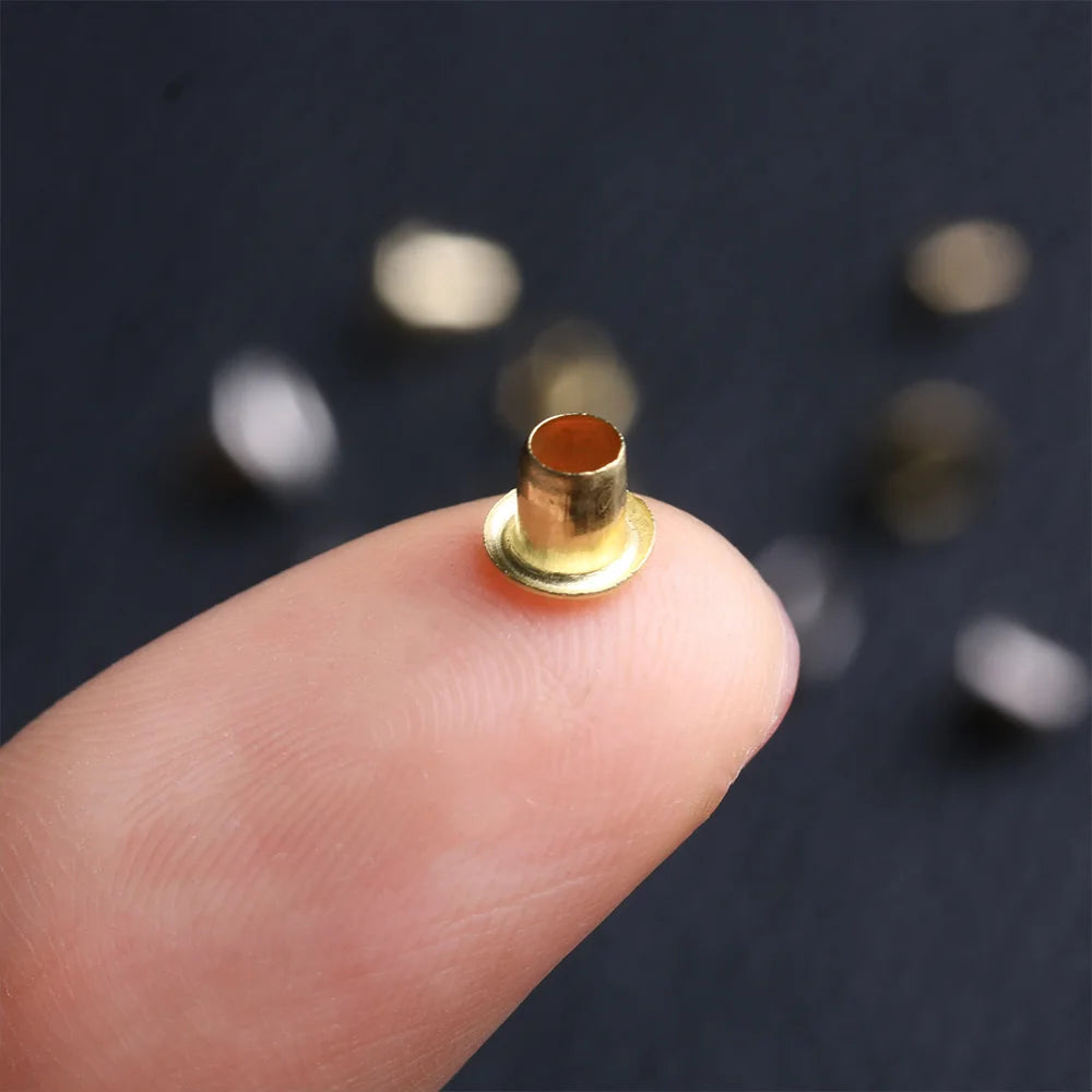 100Pcs Mini Eyelet Buttons Metal Buckle Snap Buttons for DIY Doll Belt Buckles Handmade Bag Shoes Clothing Sewing Accessories