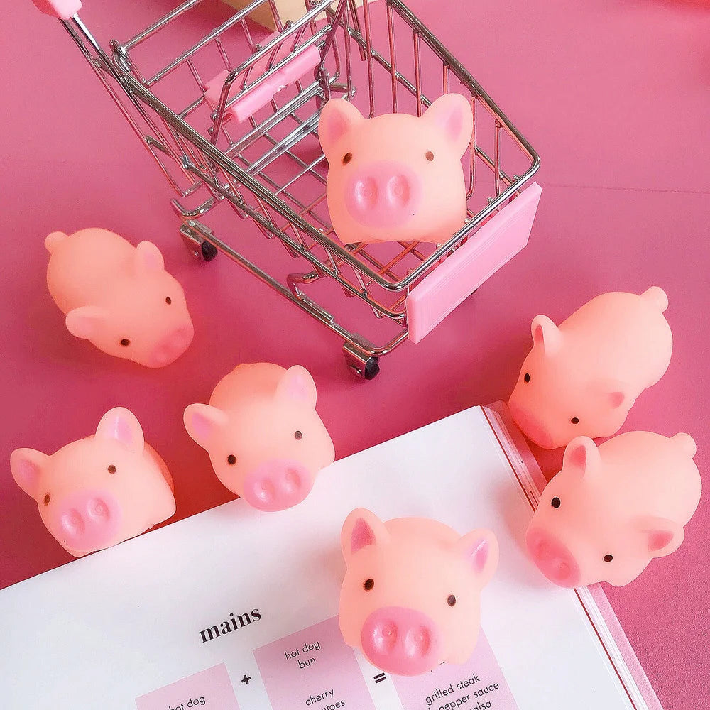 Cute funny little pig venting children's toy pig pig pinch music bottle pig creative trick gift