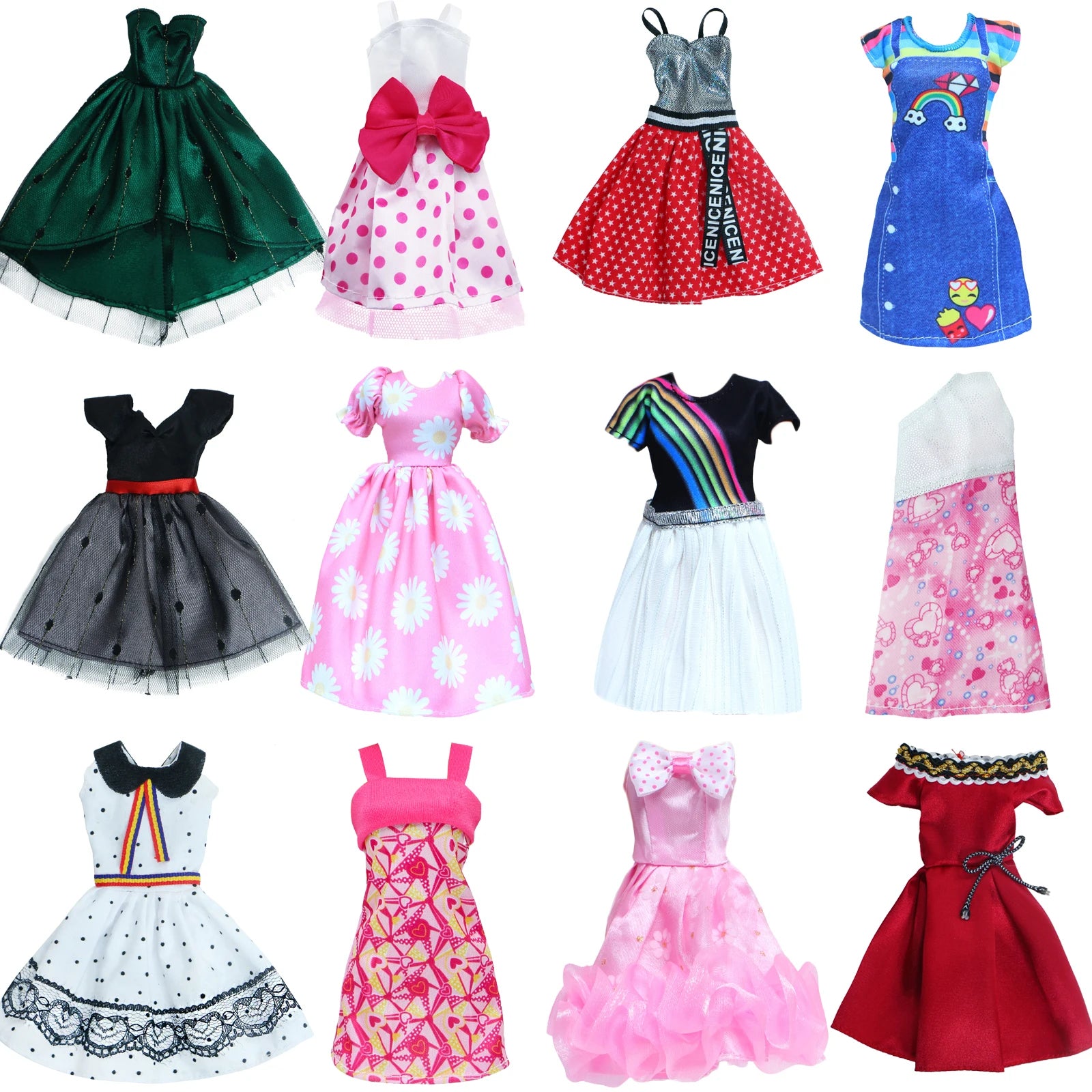 Handmade Fashion Doll Dress Princess Doll Mini Gown Party Daily Wear Clothes For Ba Doll Bie Accessories Girl Kids Baby Toys
