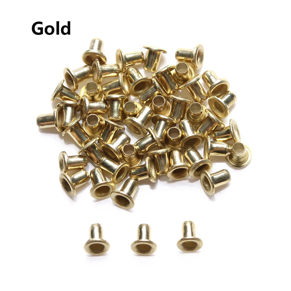 100Pcs Mini Eyelet Buttons Metal Buckle Snap Buttons for DIY Doll Belt Buckles Handmade Bag Shoes Clothing Sewing Accessories