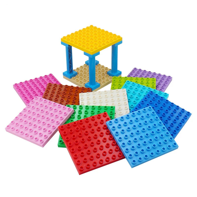 Big Size Building Blocks Double Sided Base Plate Compatible Large Bricks Plastic Educational Creative Toys for Children Kid Gift