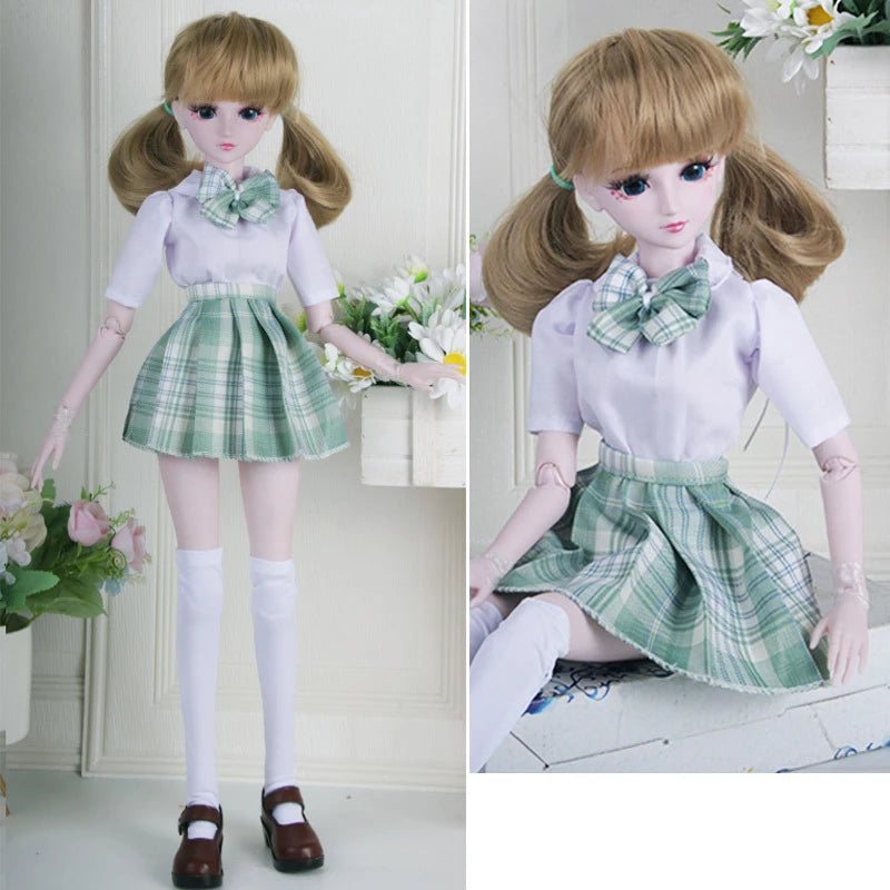 Fashion 1/3 Bjd Doll Dress Casual Handmade Clothes Outfits, Cosplay Clothing ,Overcoat Dress Up Suit For 60cm Yosd Bjd Dolls