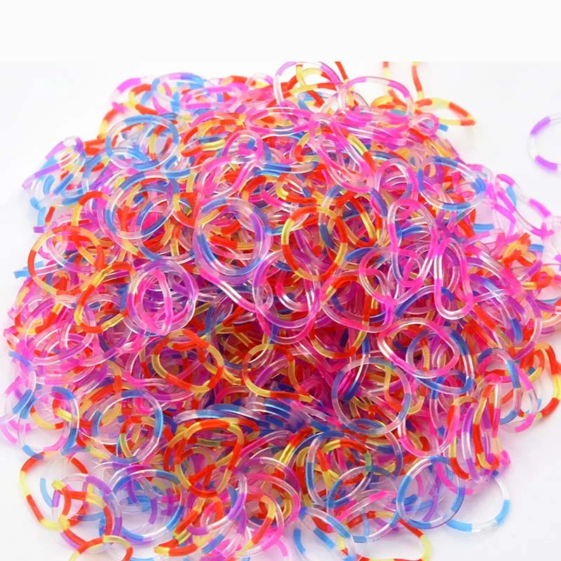Protein Semi-permeable Jelly Color Rubber Bands Elastic  Weave loom Bands Children's Arts & Crafts, DIY Toys Bracelet