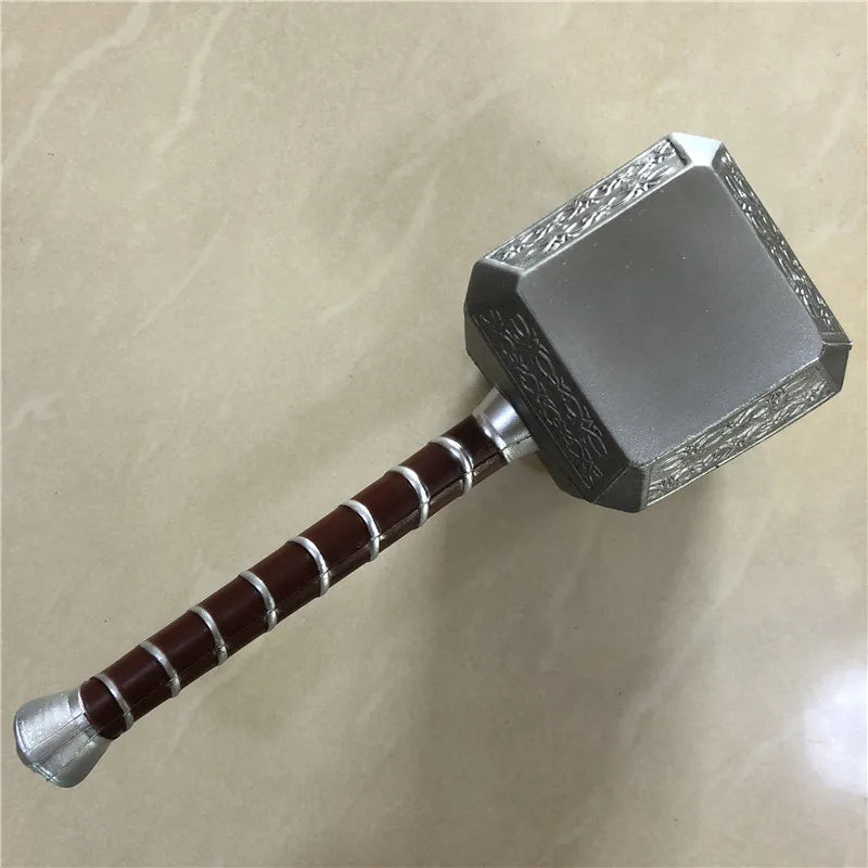 44cm Thor's Hammer Avengers Superhero Weapon Thor: Love and Thunder Hammer 1:1  Model Stormbreaker Toy Safety PU Material