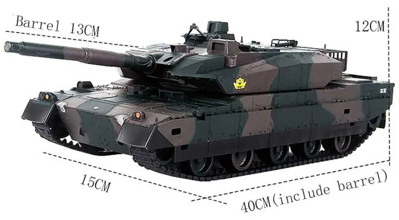 RC Tank Remote Control Tank Rechargeable 1/20 9CH 40CM Camouflage 27Mhz Infrared Electric Toys For Boys Birthday Gifts