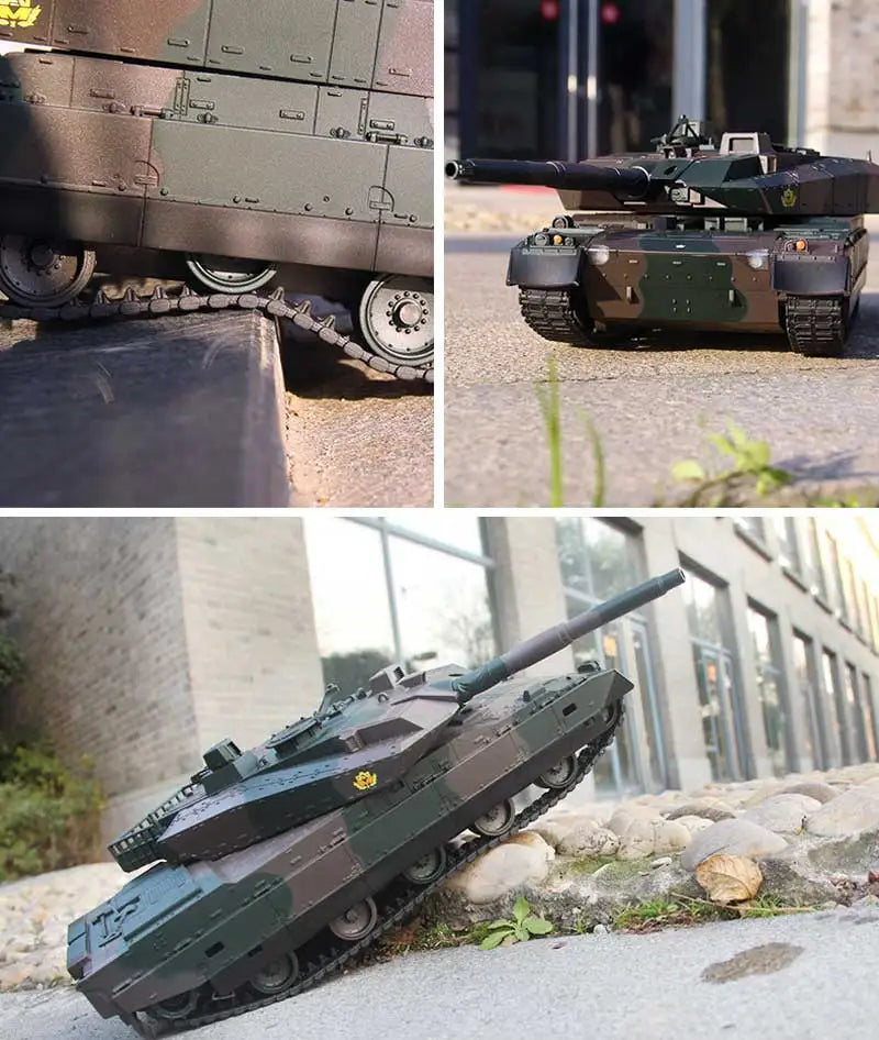 RC Tank Remote Control Tank Rechargeable 1/20 9CH 40CM Camouflage 27Mhz Infrared Electric Toys For Boys Birthday Gifts