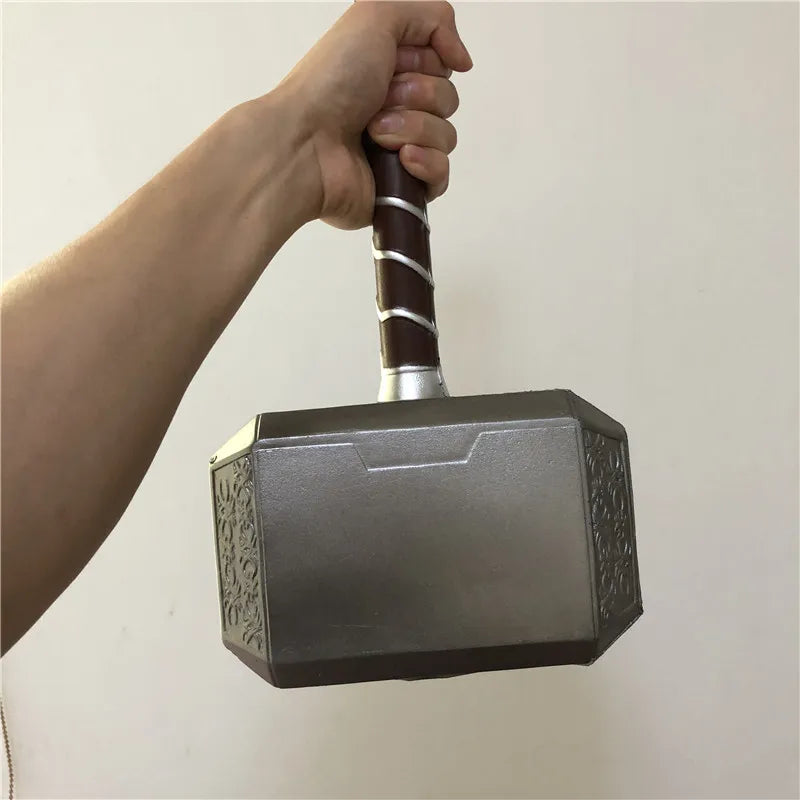 44cm Thor's Hammer Avengers Superhero Weapon Thor: Love and Thunder Hammer 1:1  Model Stormbreaker Toy Safety PU Material