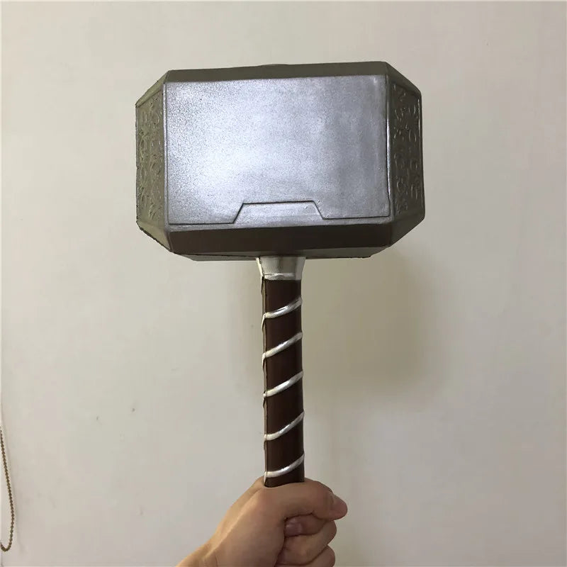 44cm Thor's Hammer Avengers Superhero Weapon Thor: Love and Thunder Hammer 1:1  Model Stormbreaker Toy Safety PU Material
