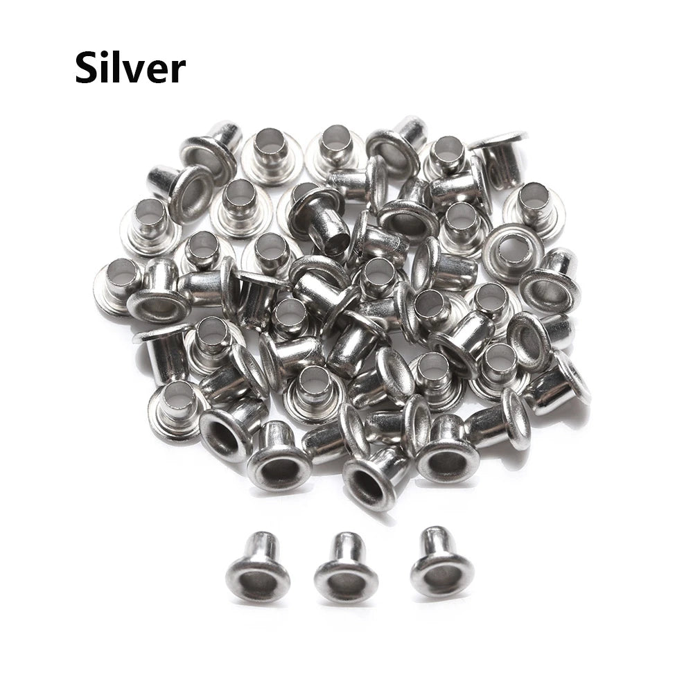 100Pcs Mini Eyelet Buttons Metal Buckle Snap Buttons for DIY Doll Belt Buckles Handmade Bag Shoes Clothing Sewing Accessories
