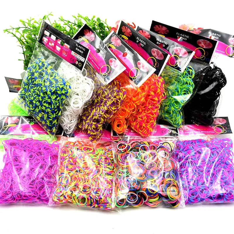 Protein Semi-permeable Jelly Color Rubber Bands Elastic  Weave loom Bands Children's Arts & Crafts, DIY Toys Bracelet