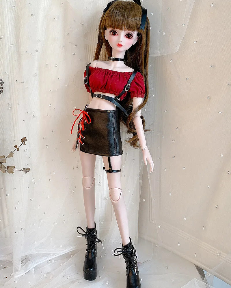 Fashion 1/3 Bjd Doll Dress Casual Handmade Clothes Outfits, Cosplay Clothing ,Overcoat Dress Up Suit For 60cm Yosd Bjd Dolls