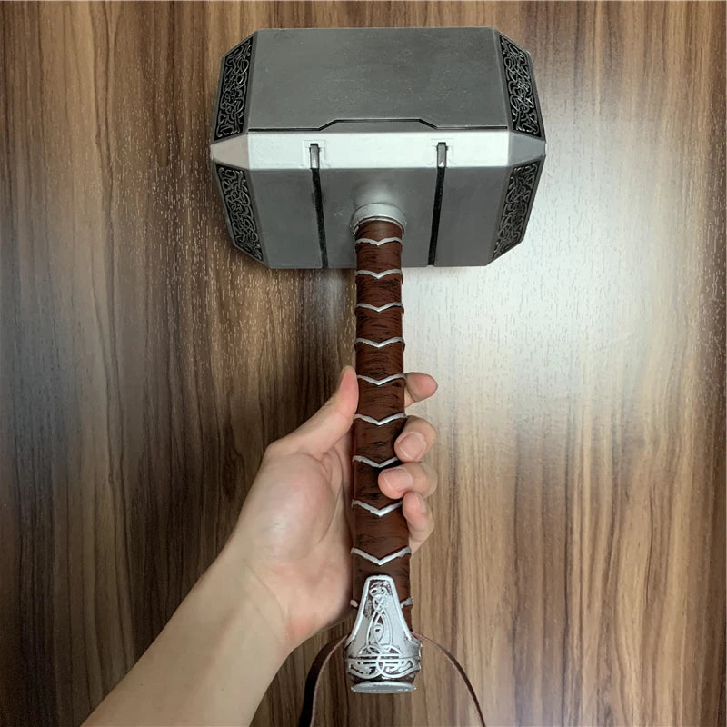 44cm Thor's Hammer Avengers Superhero Weapon Thor: Love and Thunder Hammer 1:1  Model Stormbreaker Toy Safety PU Material