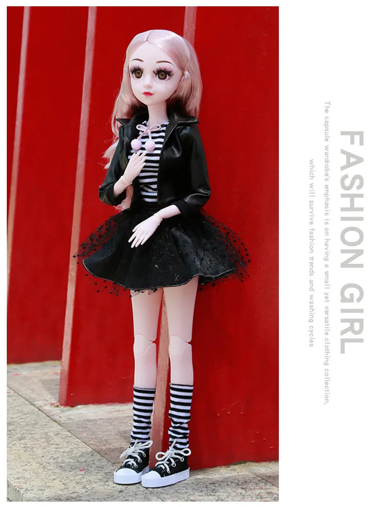 Fashion 1/3 Bjd Doll Dress Casual Handmade Clothes Outfits, Cosplay Clothing ,Overcoat Dress Up Suit For 60cm Yosd Bjd Dolls