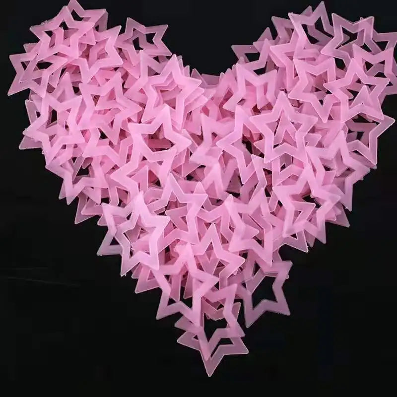 3D Hollow Star Energy Storage Fluorescent Glow In The dark Luminous On Wall Stickers For Kids Room living Room Decal
