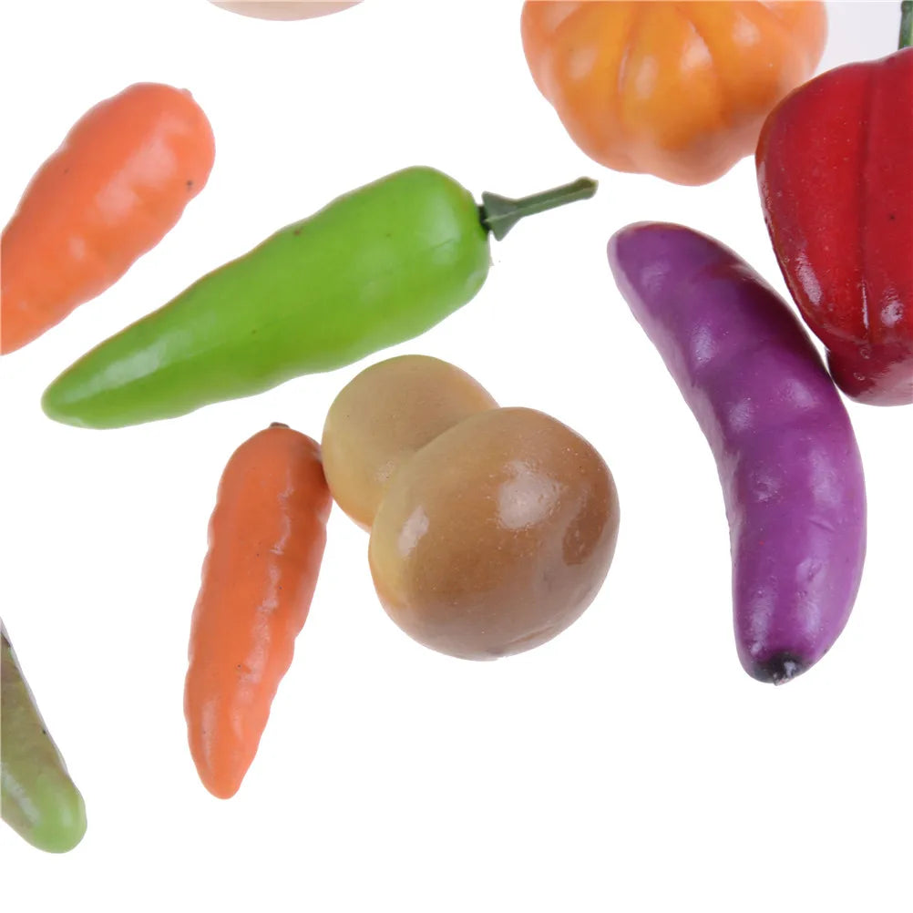 10PCS/lot Kids Vegetables Toy Pretand Play Fruit Toy Kid's Kitchen Miniature Food Game For Girls And Boys Kitchen Toys