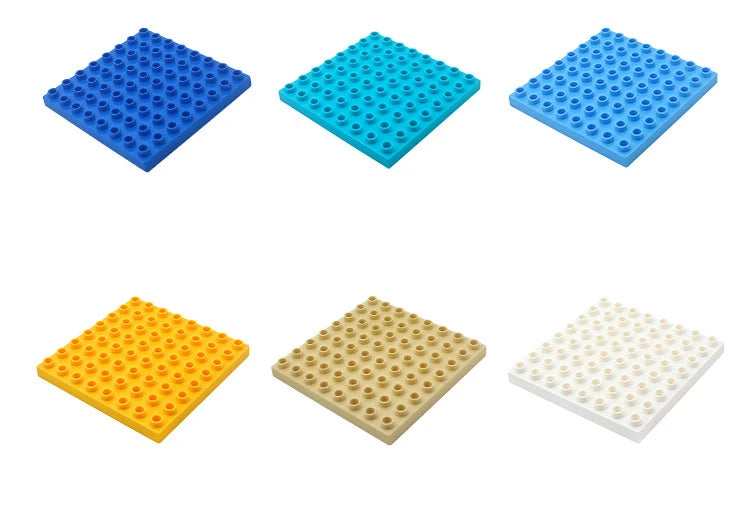 Big Size Building Blocks Double Sided Base Plate Compatible Large Bricks Plastic Educational Creative Toys for Children Kid Gift