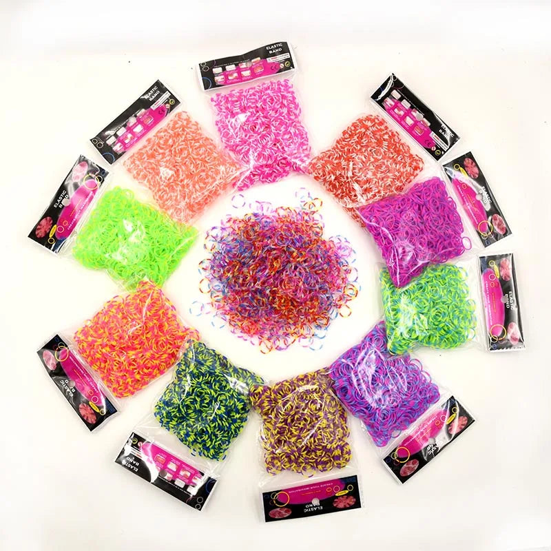 Protein Semi-permeable Jelly Color Rubber Bands Elastic  Weave loom Bands Children's Arts & Crafts, DIY Toys Bracelet