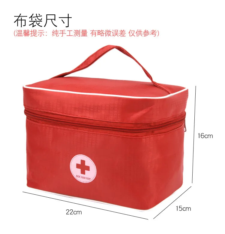 Doctor Toys for Children Set Kids Wooden Pretend Play Kit Games for Girls Boys Red Medical Dentist Medicine Box Cloth Bags Gifts