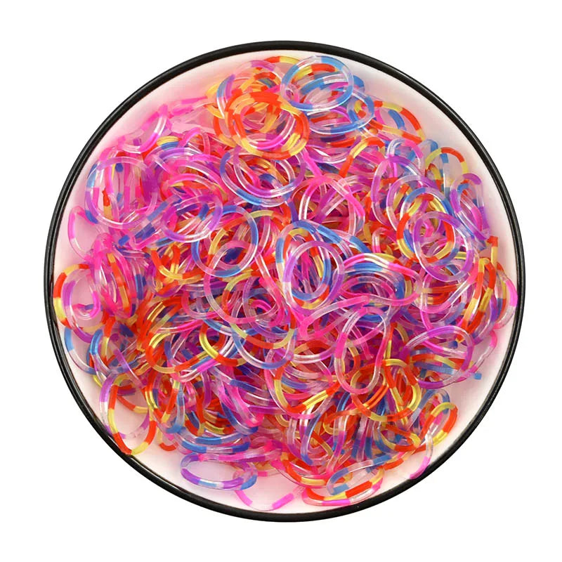 Protein Semi-permeable Jelly Color Rubber Bands Elastic  Weave loom Bands Children's Arts & Crafts, DIY Toys Bracelet