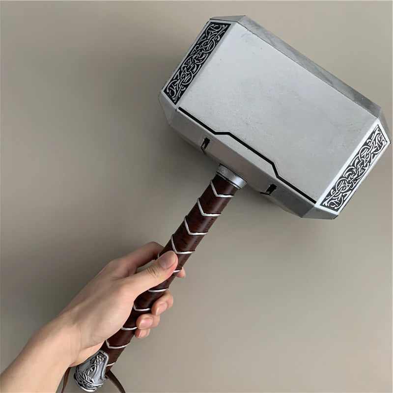 44cm Thor's Hammer Avengers Superhero Weapon Thor: Love and Thunder Hammer 1:1  Model Stormbreaker Toy Safety PU Material