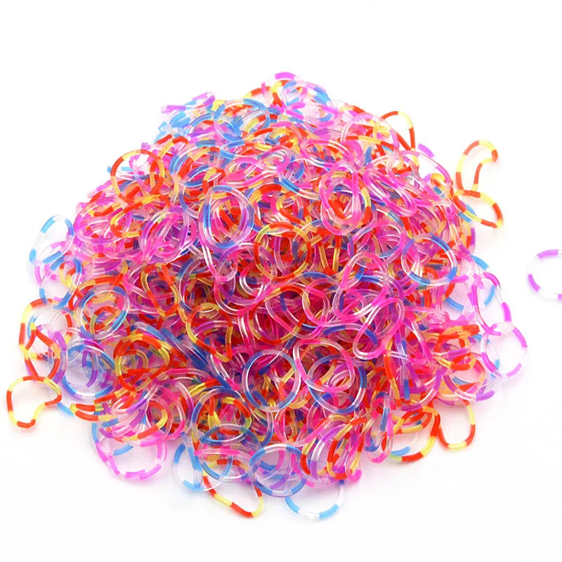Protein Semi-permeable Jelly Color Rubber Bands Elastic  Weave loom Bands Children's Arts & Crafts, DIY Toys Bracelet