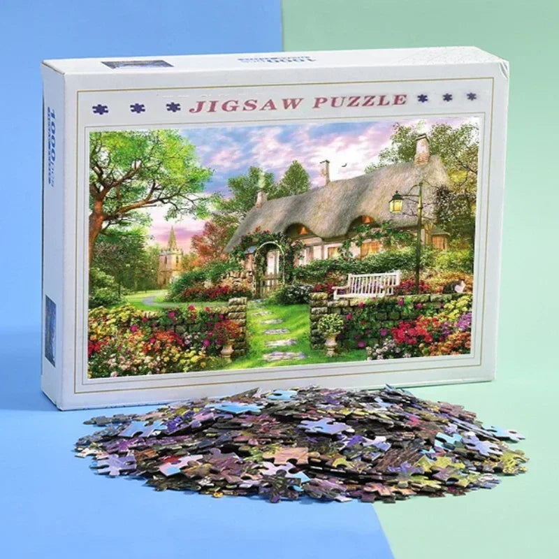 Adult Jigsaw Puzzle 1000 Pieces Puzzle Toys Landscape Animation Paper Puzzle Decorative Painting Exercise Brain Thinking