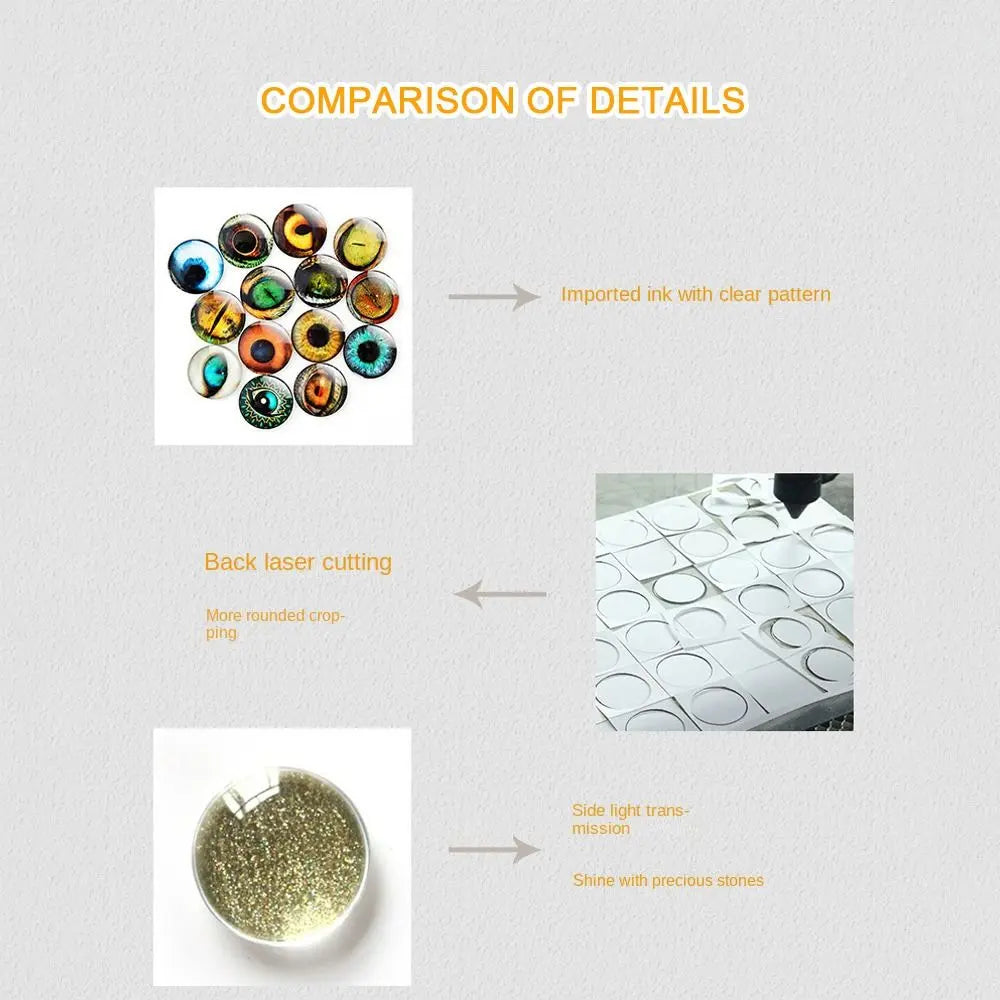 20pcs/10pairs High Quality 6mm-20mm Eyes Crafts Eyes Crystal Plastic Glitter Crystal Eyes Dolls DIY Tools DIY Doll Accessories