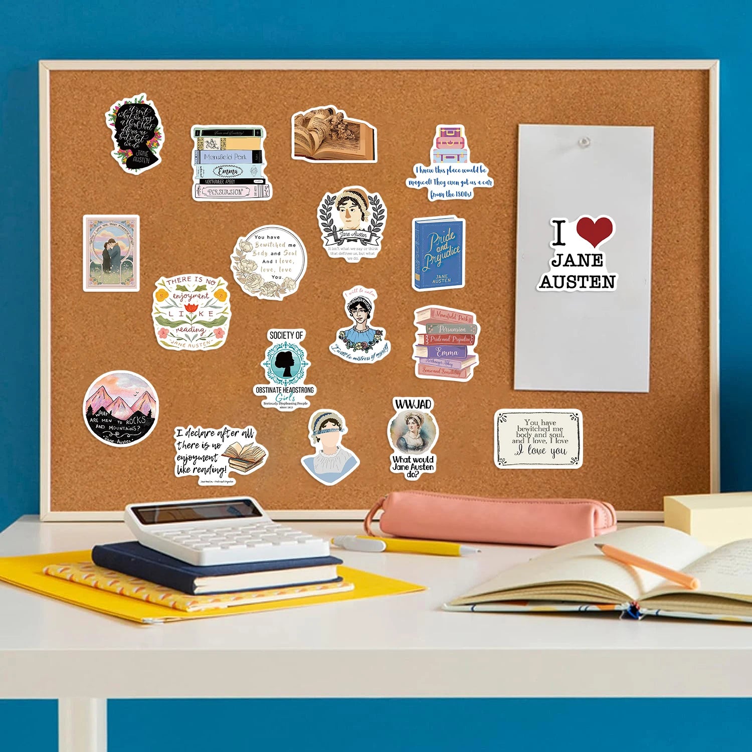50PCS Jane Austen Scrapbook Stickers DIY Diary Laptop Luggage Skateboard Graffiti Decal Fun Stylish Classic Toys